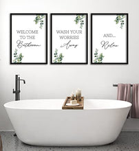 Load image into Gallery viewer, Bathroom Wall Art Set of 3 Unframed Prints
