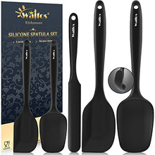 Load image into Gallery viewer, Walfos Silicone Spatula Set - 600ºF Heat Resistant Kitchen Scraper Spatulas
