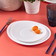 Load image into Gallery viewer, White Pure Glass Dinner Set - 24 Piece Oval Dinnerware Sets for 6 People