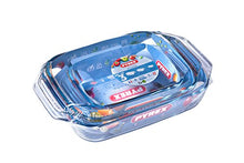 Load image into Gallery viewer, Pyrex 8023510 Set of 3 Borosilicate Glass Oven Plates – Extreme Resistance – Made in France