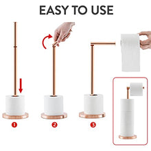 Load image into Gallery viewer, Toilet Paper Roll Holder, Rose Gold, 15x42 cm