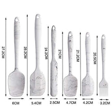 Load image into Gallery viewer, Silicone Spatula Set - Marble Pattern 6 Piece Non - Stick Rubber Spatula
