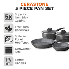 Load image into Gallery viewer, Tower Cerastone T81276 Forged 5 Piece Pan Set with Non-Stick Coating and Soft Touch Handles