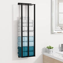 Load image into Gallery viewer, Towel Storage Wall Mounted, Rolled or Folded Towel Holder with 3 Bars