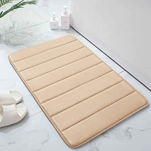 Load image into Gallery viewer, Smiry Memory Foam Bath Mat, 40 x 60 cm, Extra Soft Non-Slip Bathroom Mat, Super Absorbent Bath Mats for Bathroom Floor, Machine-Washable Dry Bath Rug Foot Mat, Beige