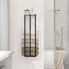 Load image into Gallery viewer, Towel Storage Wall Mounted, Rolled or Folded Towel Holder with 3 Bars