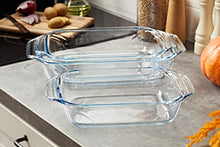 Load image into Gallery viewer, Pyrex 8023510 Set of 3 Borosilicate Glass Oven Plates – Extreme Resistance – Made in France
