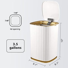 Load image into Gallery viewer, ELPHECO 13.5 Litre Bathroom Trash Can, Automatic