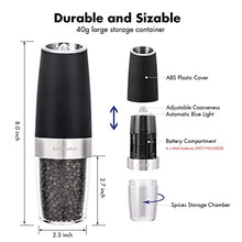 Load image into Gallery viewer, SimCoker Electric Salt and Pepper Grinder Set