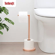 Load image into Gallery viewer, Toilet Paper Roll Holder, Rose Gold, 15x42 cm