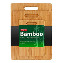 Load image into Gallery viewer, 3 Piece Chopping Board Set – Organic Bamboo