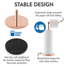 Load image into Gallery viewer, Toilet Paper Roll Holder, Rose Gold, 15x42 cm