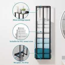 Load image into Gallery viewer, Towel Storage Wall Mounted, Rolled or Folded Towel Holder with 3 Bars