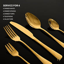 Load image into Gallery viewer, 30 Piece Cutlery Set, Knife, Fork, Spoon, Tableware Cutlery Service for 6