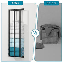 Load image into Gallery viewer, Towel Storage Wall Mounted, Rolled or Folded Towel Holder with 3 Bars