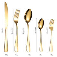 Load image into Gallery viewer, 30 Piece Cutlery Set, Knife, Fork, Spoon, Tableware Cutlery Service for 6