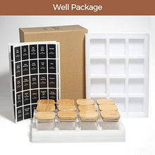 Load image into Gallery viewer, ComSaf 12 Pcs Glass Spice Jars with Bamboo Lids