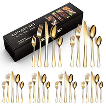 Load image into Gallery viewer, 30 Piece Cutlery Set, Knife, Fork, Spoon, Tableware Cutlery Service for 6