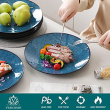 Load image into Gallery viewer, Bubble Blue Dinner Set, Reactive Glaze Dinnerware Tableware, 16-Piece D