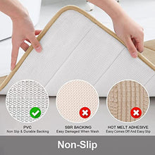 Load image into Gallery viewer, Smiry Memory Foam Bath Mat, 40 x 60 cm, Extra Soft Non-Slip Bathroom Mat, Super Absorbent Bath Mats for Bathroom Floor, Machine-Washable Dry Bath Rug Foot Mat, Beige