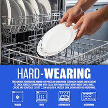 Load image into Gallery viewer, 16PC Dinner Set Bowl Plate Mug Soup Side Porcelain Cup Gift Kitchen Service New (Black Patterns)