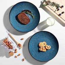 Load image into Gallery viewer, Bubble Blue Dinner Set, Reactive Glaze Dinnerware Tableware, 16-Piece D