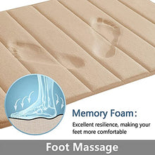 Load image into Gallery viewer, Smiry Memory Foam Bath Mat, 40 x 60 cm, Extra Soft Non-Slip Bathroom Mat, Super Absorbent Bath Mats for Bathroom Floor, Machine-Washable Dry Bath Rug Foot Mat, Beige