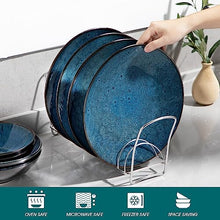 Load image into Gallery viewer, Bubble Blue Dinner Set, Reactive Glaze Dinnerware Tableware, 16-Piece D