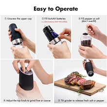 Load image into Gallery viewer, SimCoker Electric Salt and Pepper Grinder Set