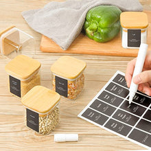 Load image into Gallery viewer, ComSaf 12 Pcs Glass Spice Jars with Bamboo Lids
