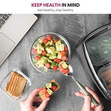 Load image into Gallery viewer, Glass Storage Containers with Hinged Locking Lid BPA Free for Meal Prep/Moving/Freezer/Oven