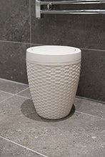 Load image into Gallery viewer, Rattan Round Bathroom Bin with Swing lid