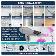 Load image into Gallery viewer, No Suction Cups or Screws, Rust Proof, Easy-Clean, Bathroom Shelf