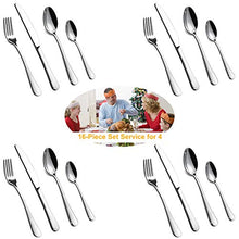 Load image into Gallery viewer, Cutlery Set, BEWOS 16-Piece Stainless Steel Flatware Set