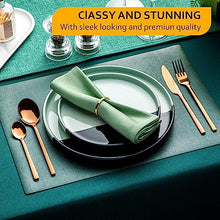 Load image into Gallery viewer, Velaze 24-Piece Rose Gold Silverware Set Cutlery Set