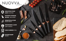 Load image into Gallery viewer, Kitchen Knife Block Set Copper 5 Piece Set