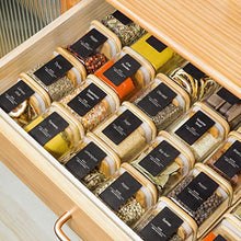 Load image into Gallery viewer, ComSaf 12 Pcs Glass Spice Jars with Bamboo Lids
