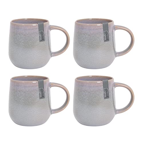 YöL Set of 4 Mugs Reactive Glaze Stoneware