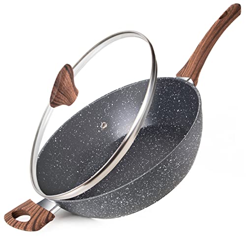 Non Stick Saute Pan – Induction Hob Saucepan with Lid