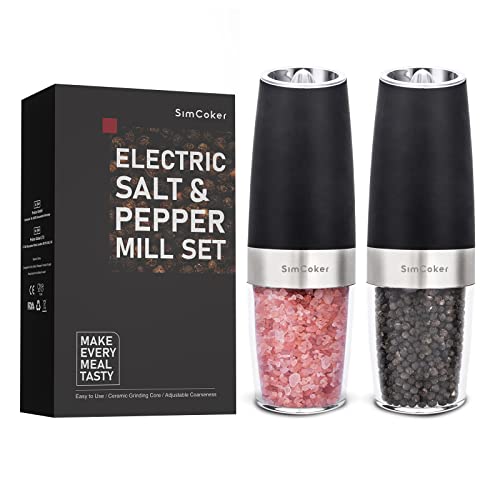 SimCoker Electric Salt and Pepper Grinder Set