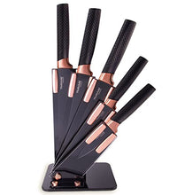 Load image into Gallery viewer, Kitchen Knife Block Set Copper 5 Piece Set
