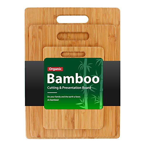 3 Piece Chopping Board Set – Organic Bamboo