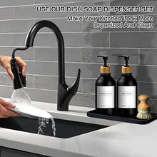 Load image into Gallery viewer, Black Hand and Dish Soap Dispenser Set with Tray
