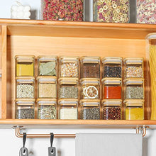 Load image into Gallery viewer, ComSaf 12 Pcs Glass Spice Jars with Bamboo Lids
