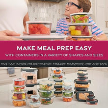 Load image into Gallery viewer, Glass Storage Containers with Hinged Locking Lid BPA Free for Meal Prep/Moving/Freezer/Oven
