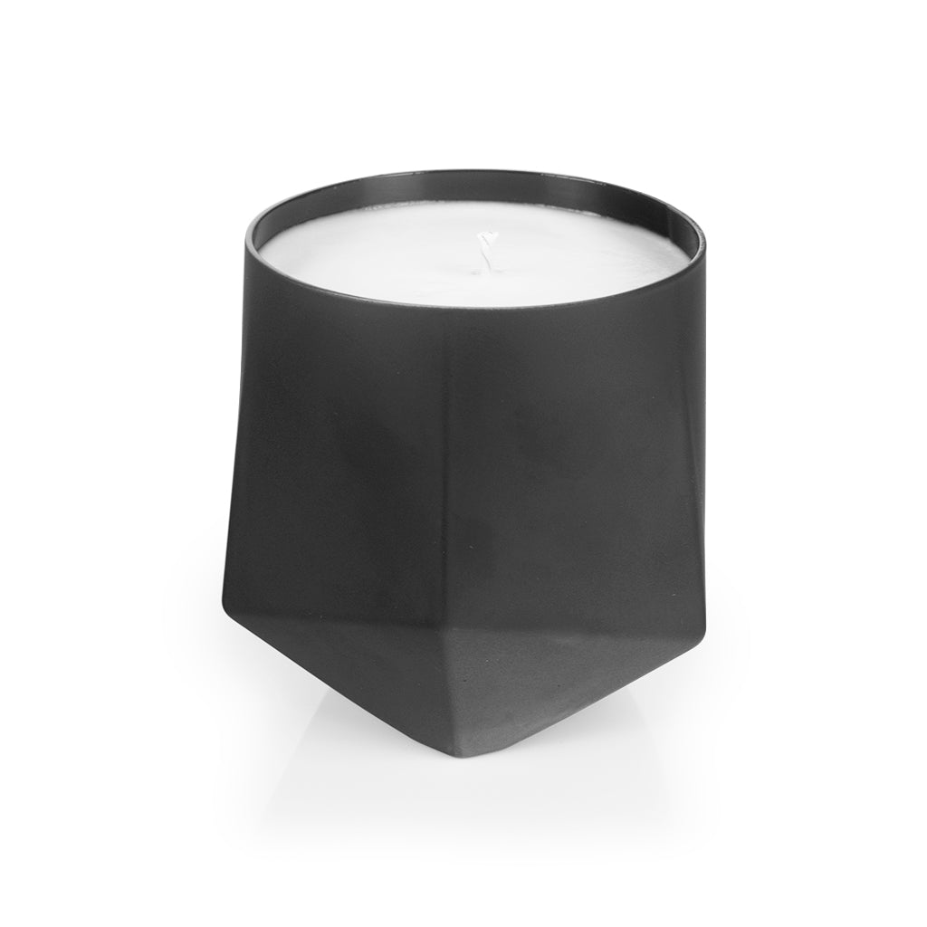 Geometric Black Matte Candle