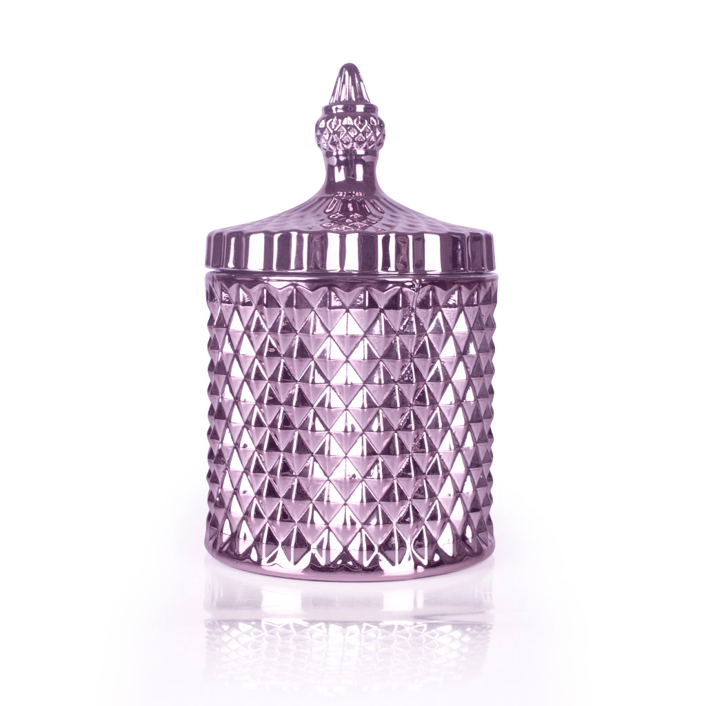 Diamond Metallic Pink Candle