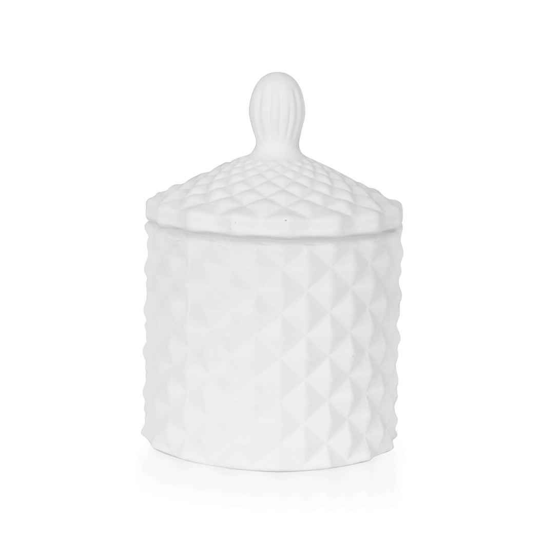 Diamond Mini Matte White Candle